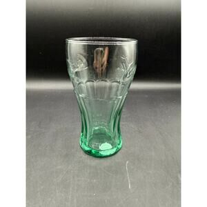 Vintage Libbey Green Glass COCA-COLA Tumbler Drinking Glass - 16.75oz